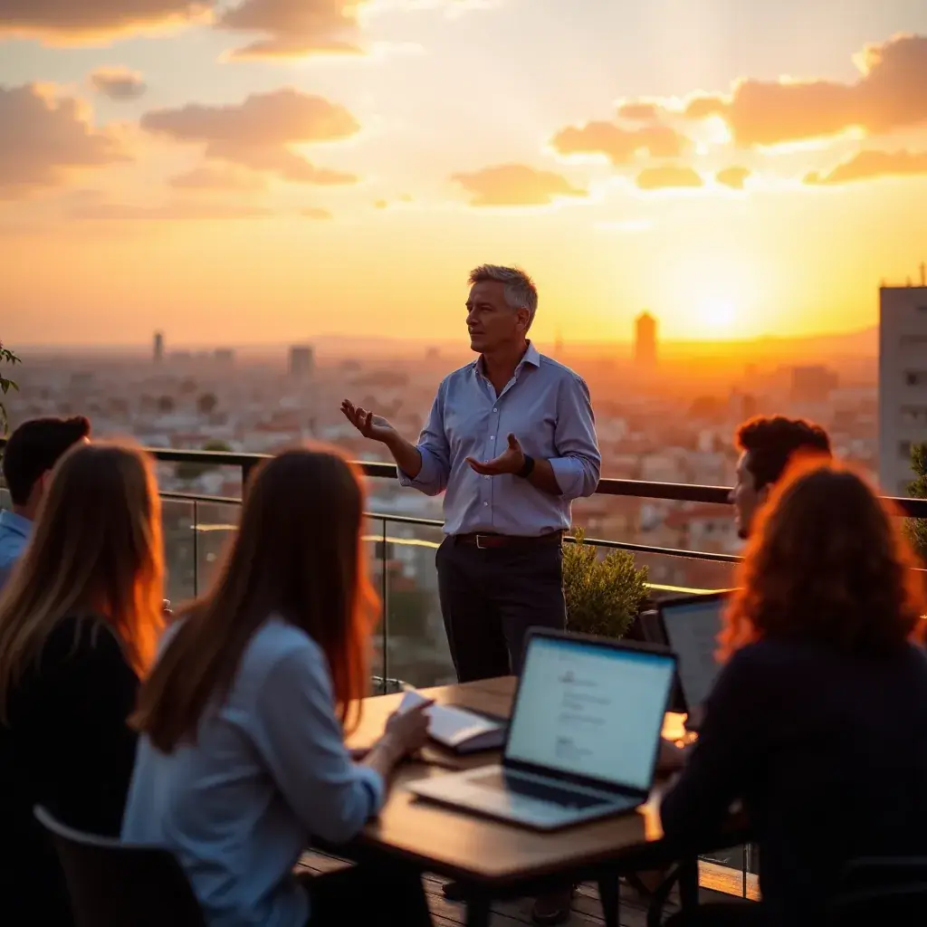 Professional business solutions illustration